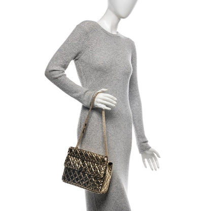 Valentino Garavani Metallic Wrinkled Lambskin Medium Rockstud Spike Shoulder Bag Mekong 2 of 6