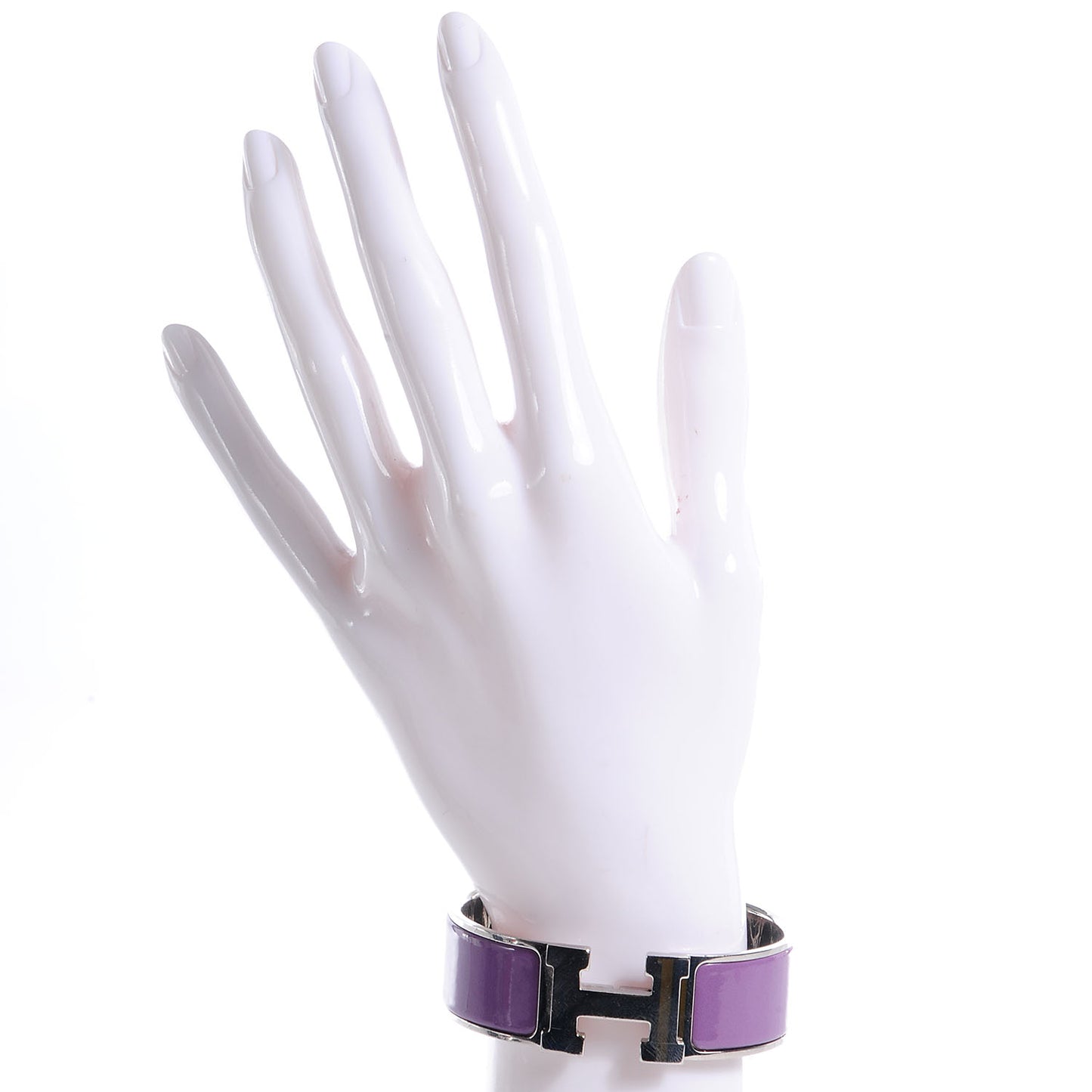 Enamel Wide Clic Clac H Bracelet PM Mauve