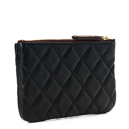 Chanel Caviar Quilted Small Cosmetic Case Black 13 of 16