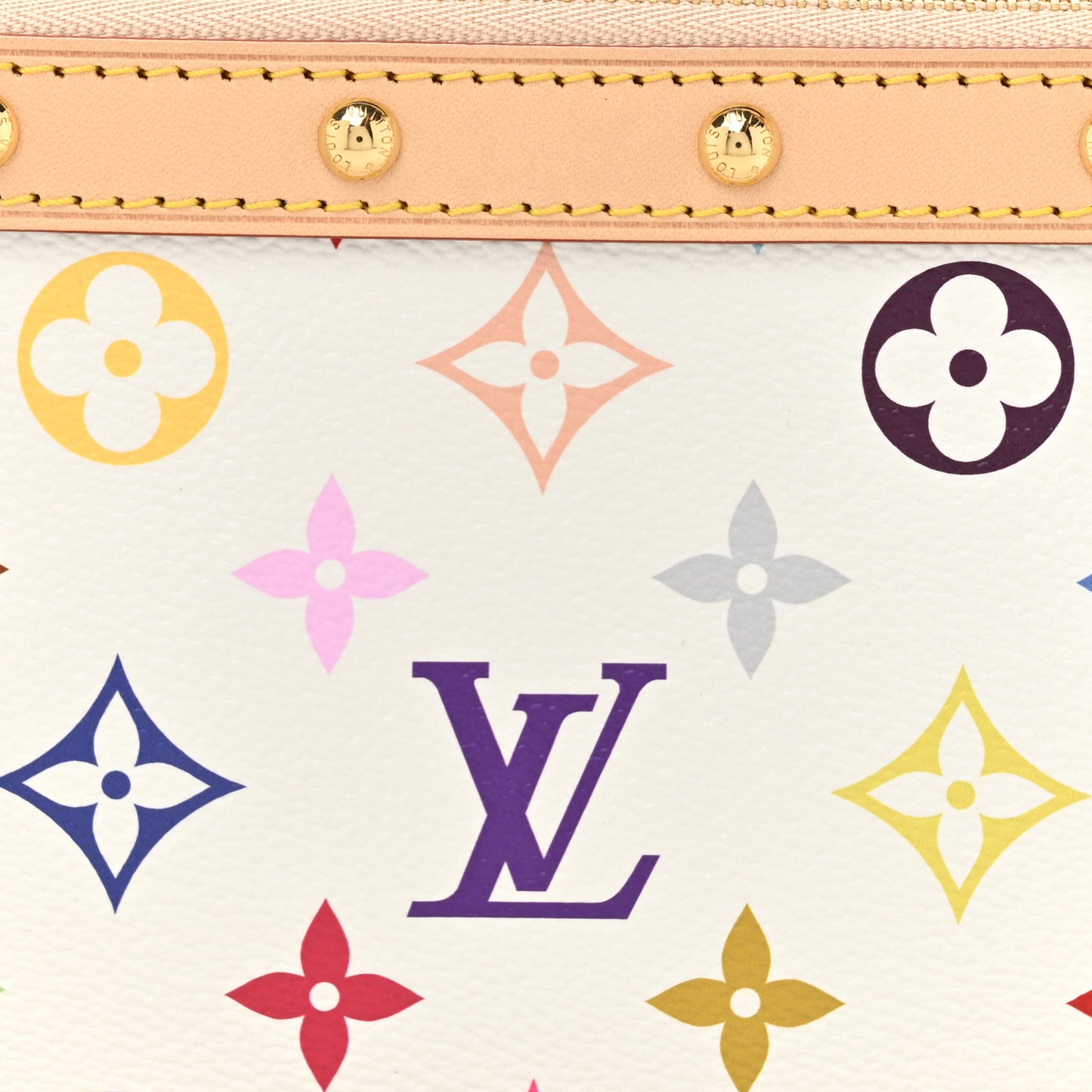 LV X TM Monogram Multicolor Pochette Accessories White