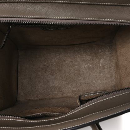 Celine Drummed Calfskin Mini Luggage Souris Souris 5 of 12