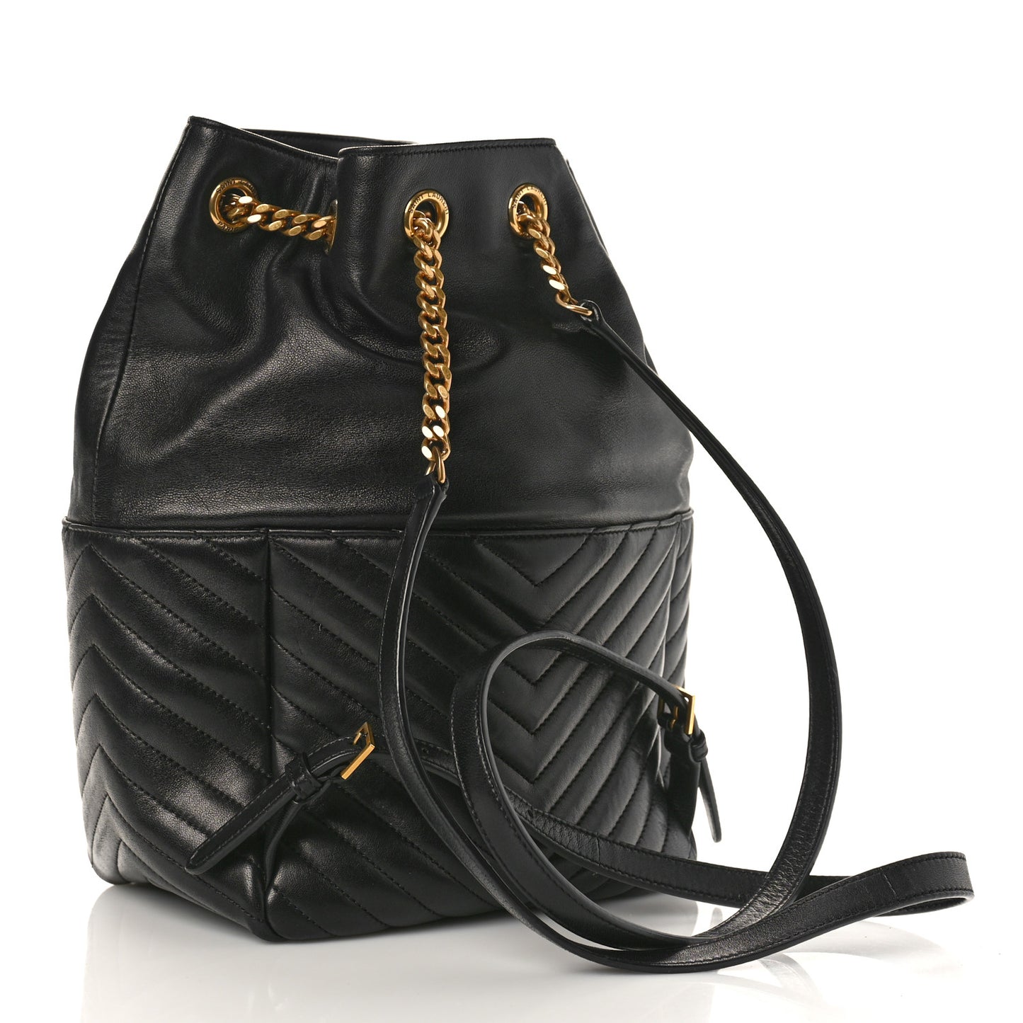 Lambskin Matelasse Monogram Joe Backpack Black
