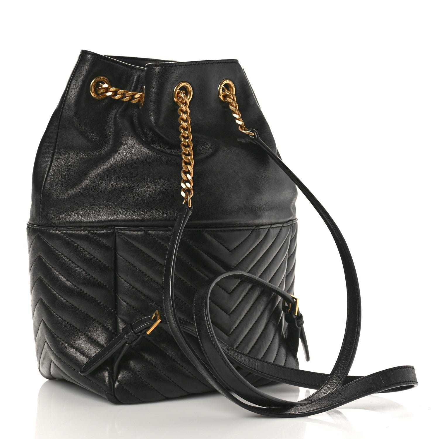 Saint Laurent Lambskin Matelasse Monogram Joe Backpack Black 3 of 8