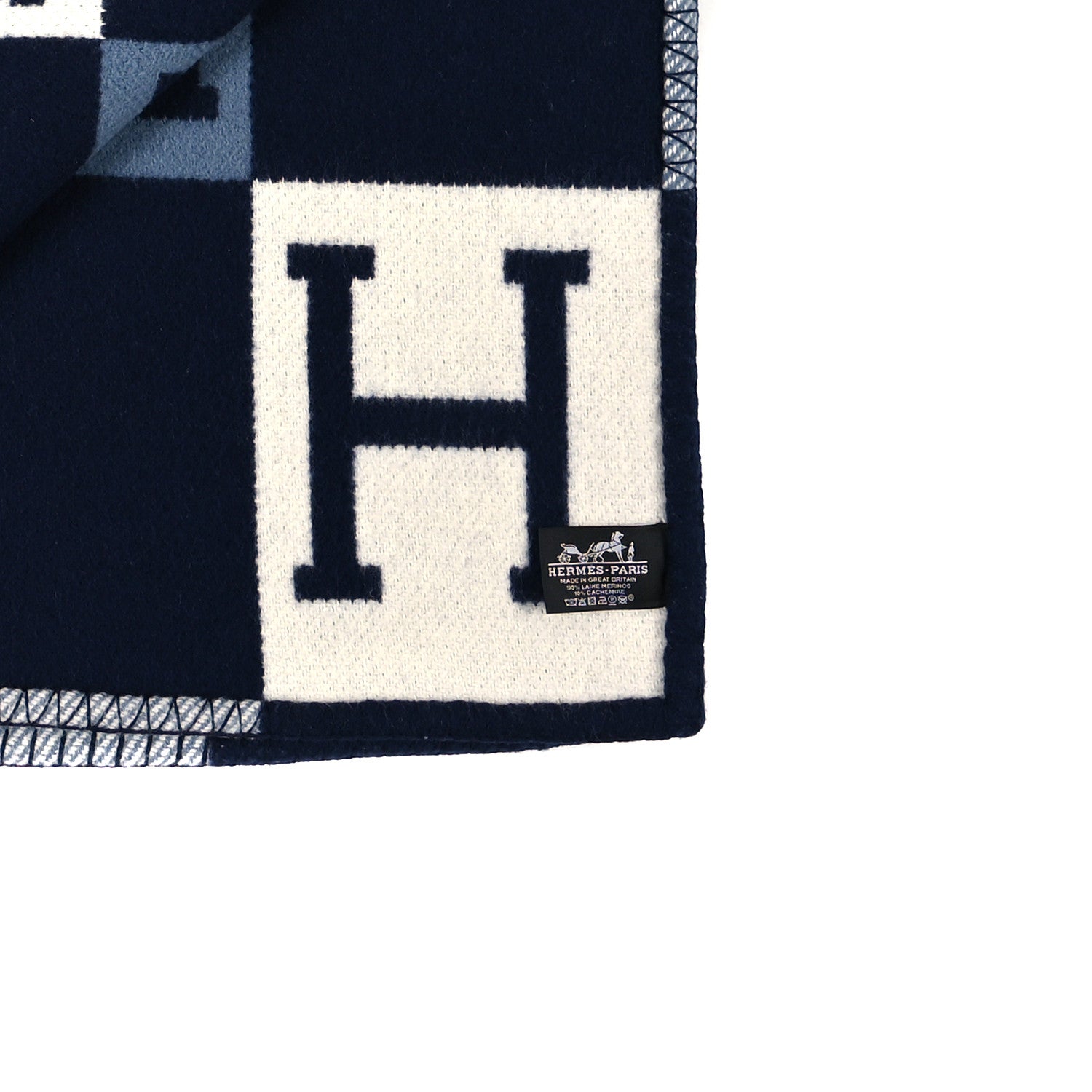 Hermes Wool Cashmere Avalon III Blanket Caban Ecru 3 of 3