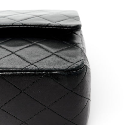 Chanel Lambskin Quilted Medium Double Flap Black 12 of 13