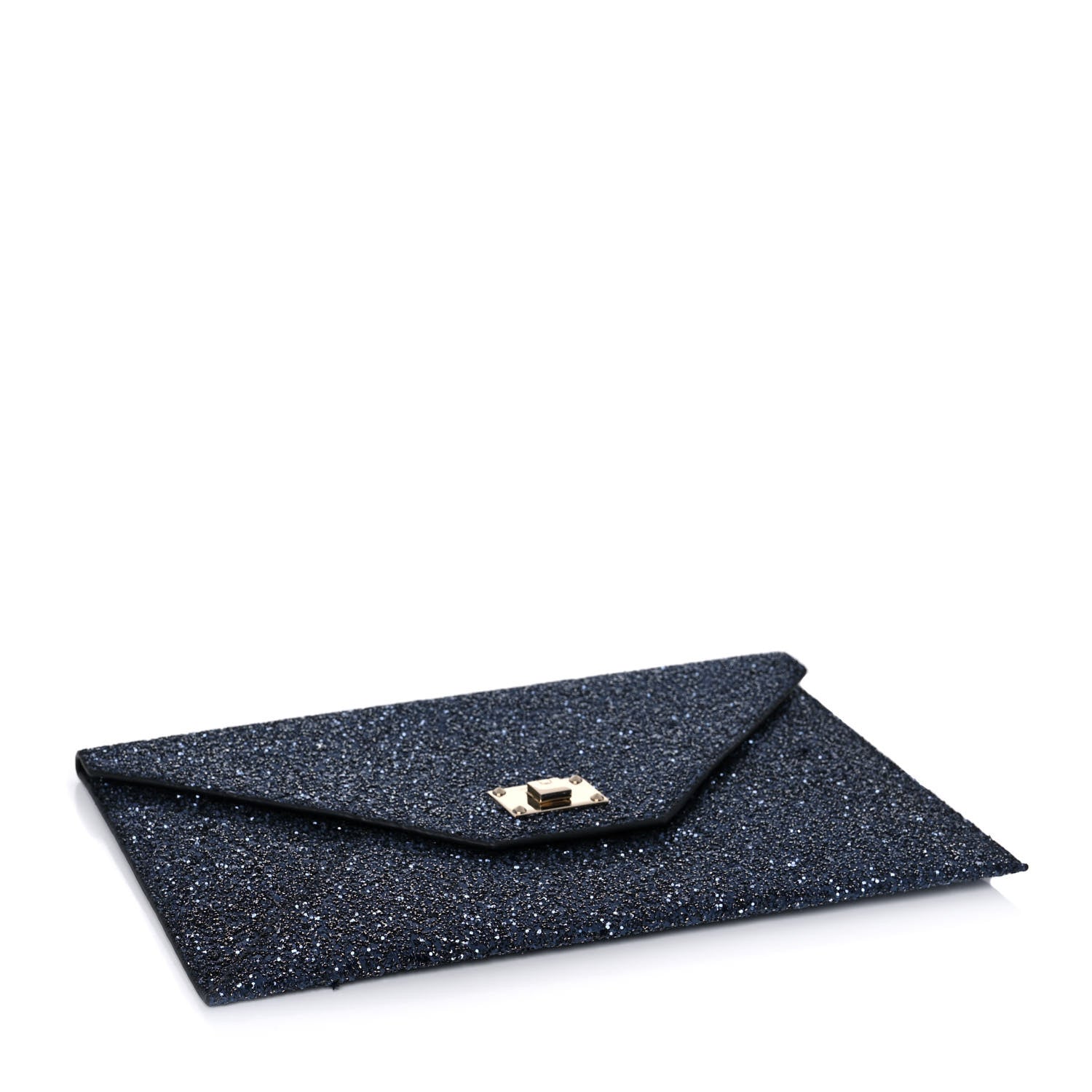 Jimmy Choo Star Coarse Glitter Rosetta Envelope Clutch Navy Mix 4 of 8