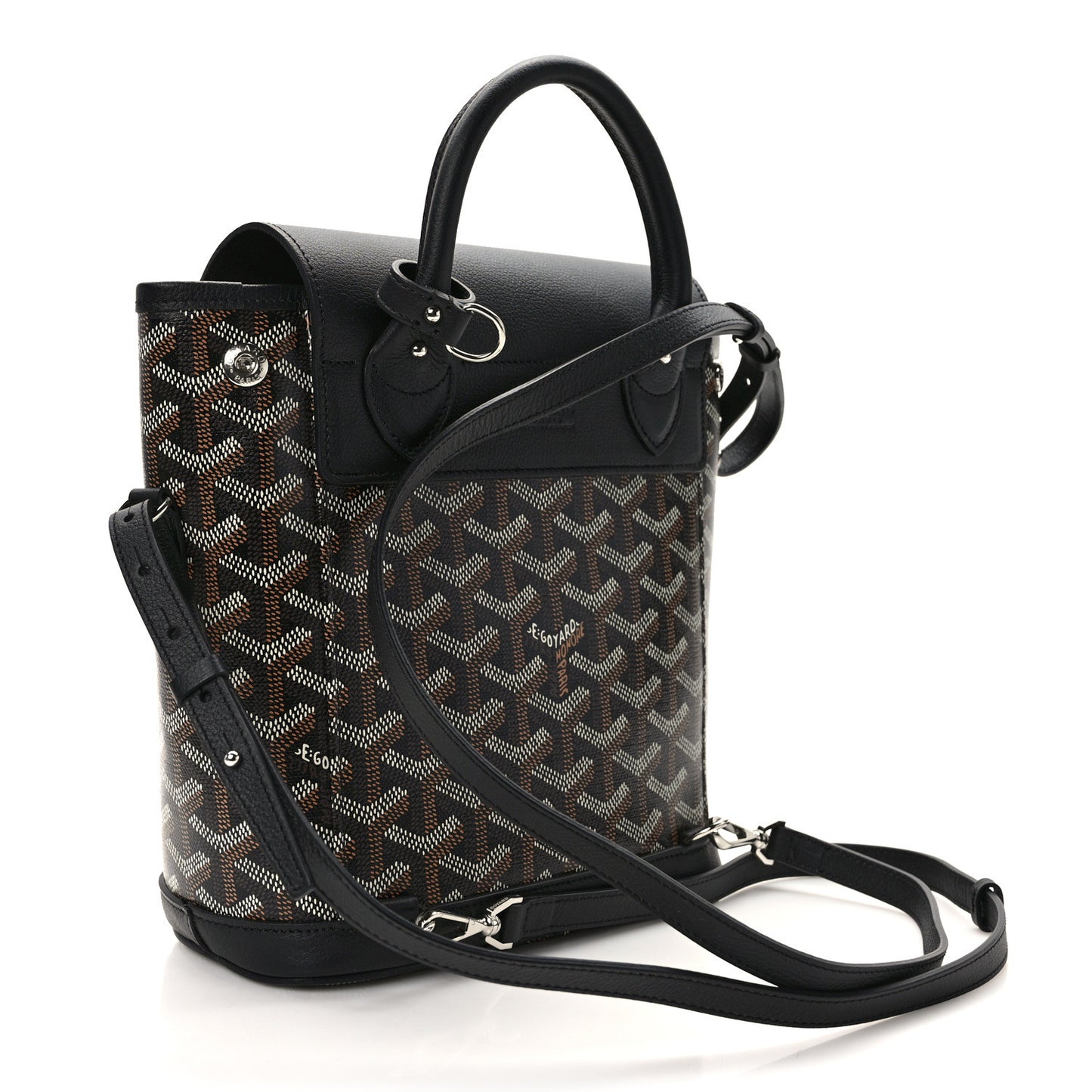 Goyardine Calfskin Mini Alpin Backpack Black