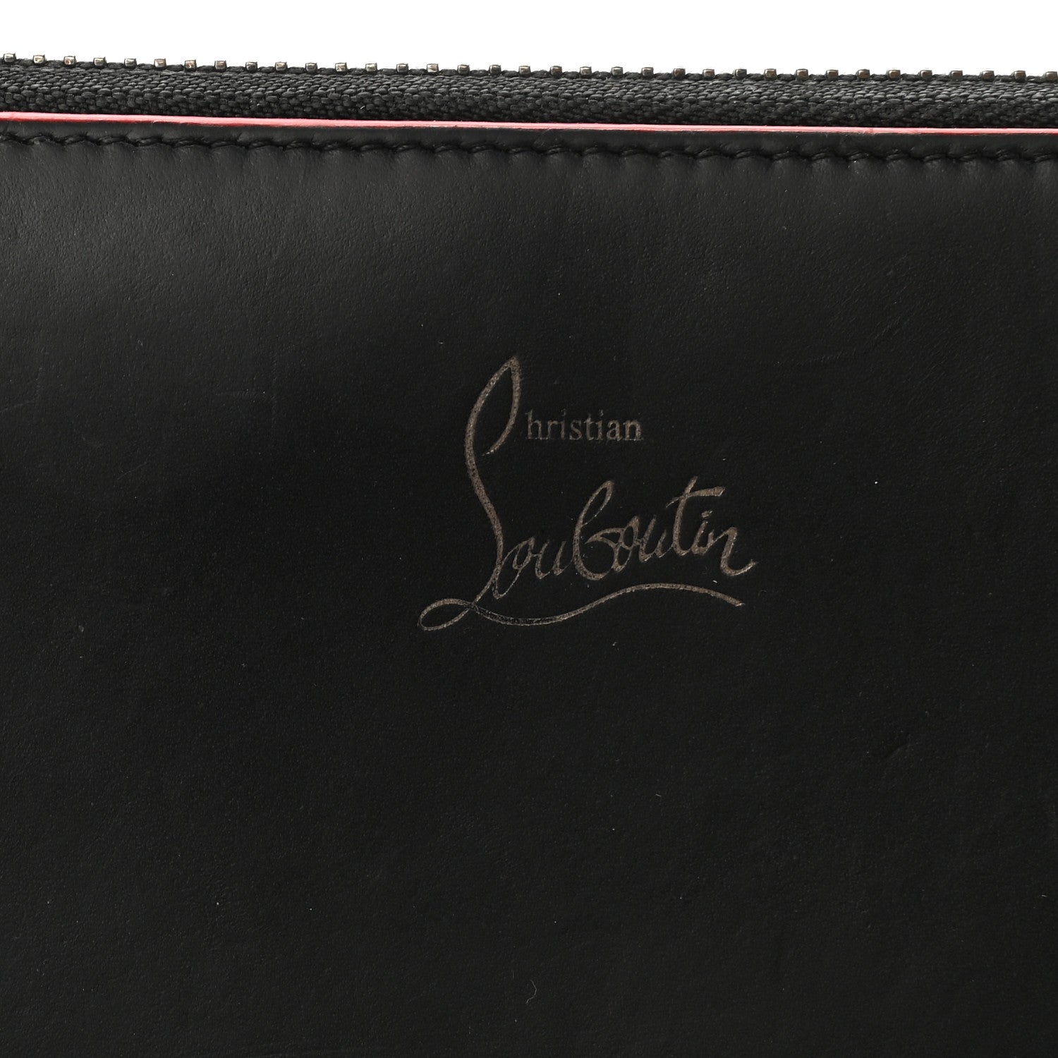 Christian Louboutin Calfskin Panettone Zip Around Wallet Black 8 of 9