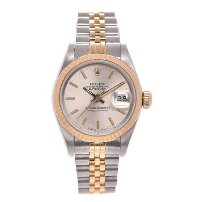 Rolex Stainless Steel 18K Yellow Gold 26mm Oyster Perpetual Datejust Watch Silver 69173 1 of 8