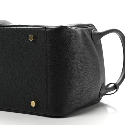 Hermes Taurillon Clemence Lindy 30 Black 10 of 11
