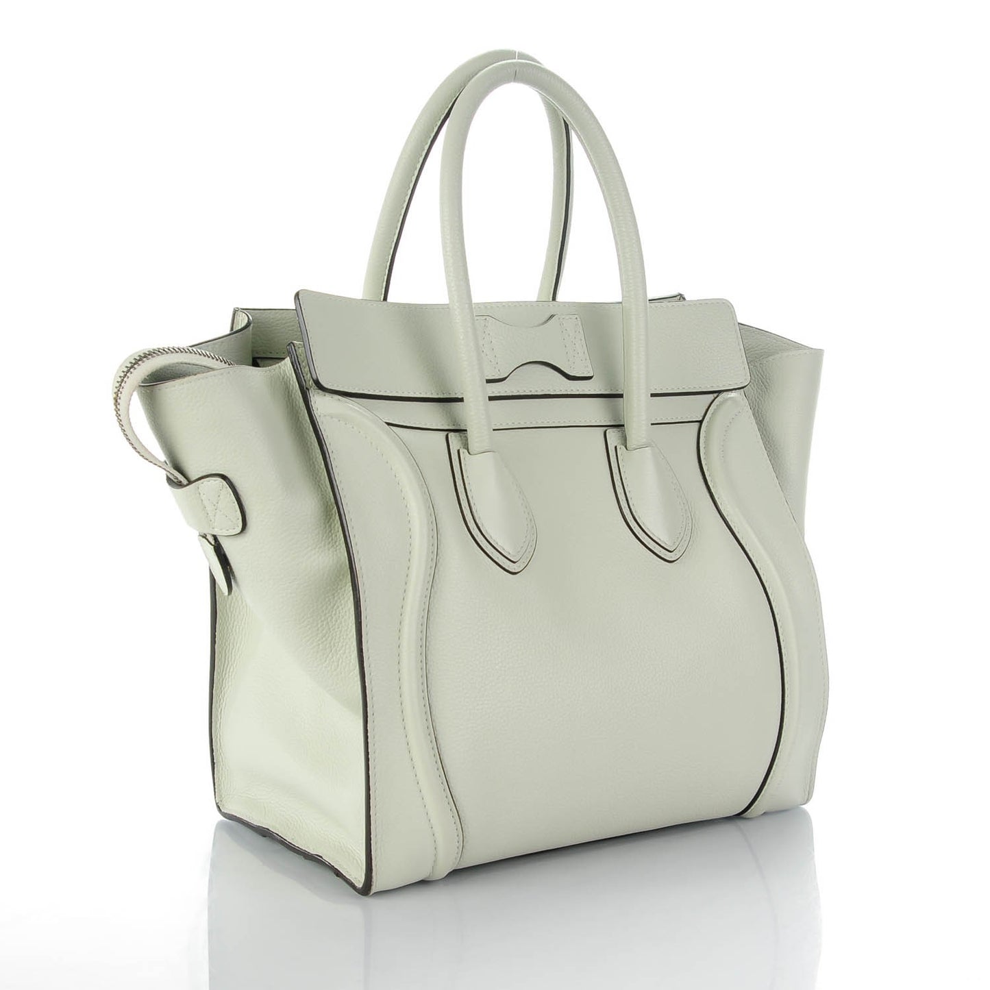 Drummed Calfskin Mini Luggage Lune