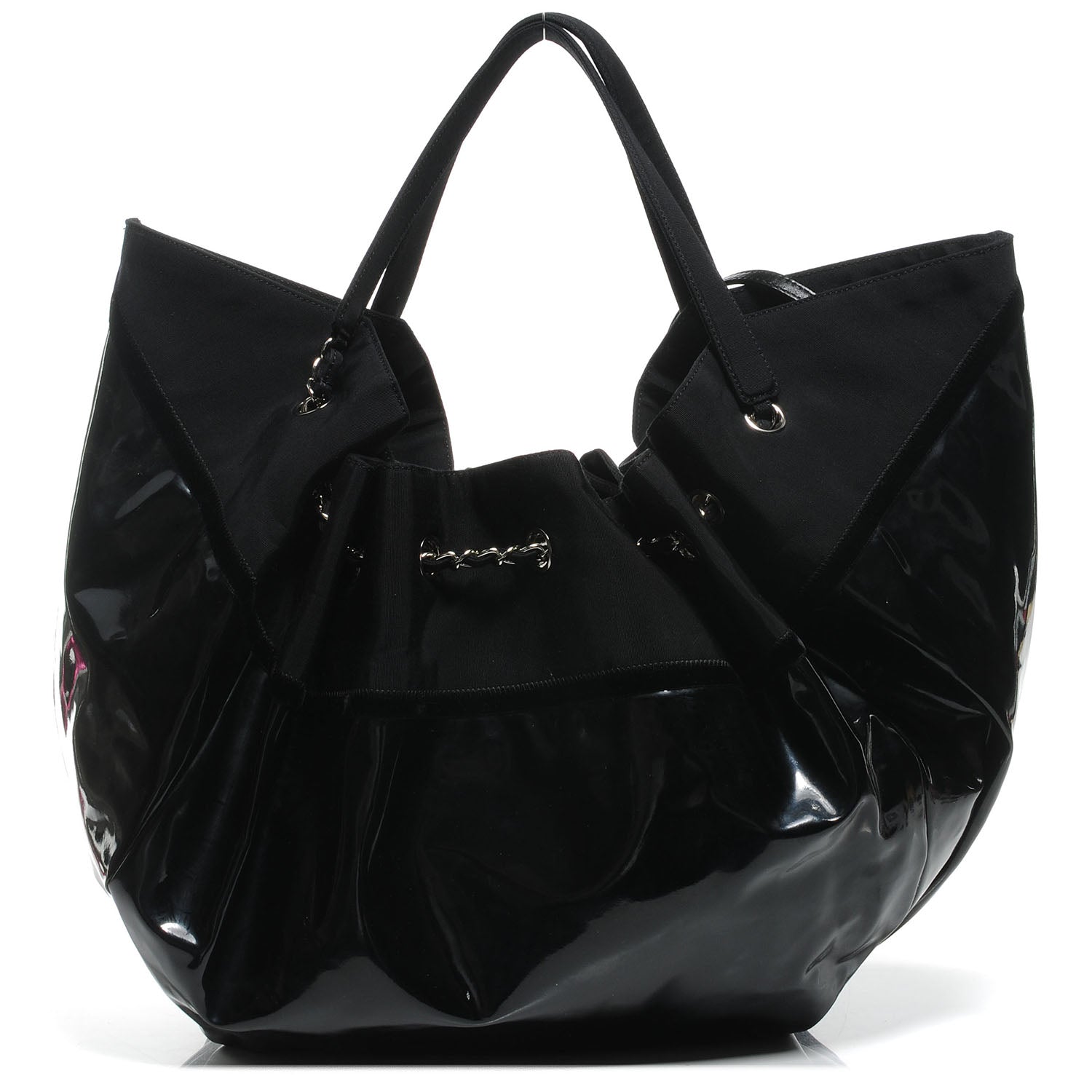 Chanel Vinyl Stretch Spirit Large Cabas Tote Black 1 of 8