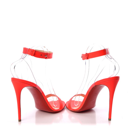 Christian Louboutin Shiny Nappa PVC Jonatina 100 Sandals 40.5 Bikini 6 of 12