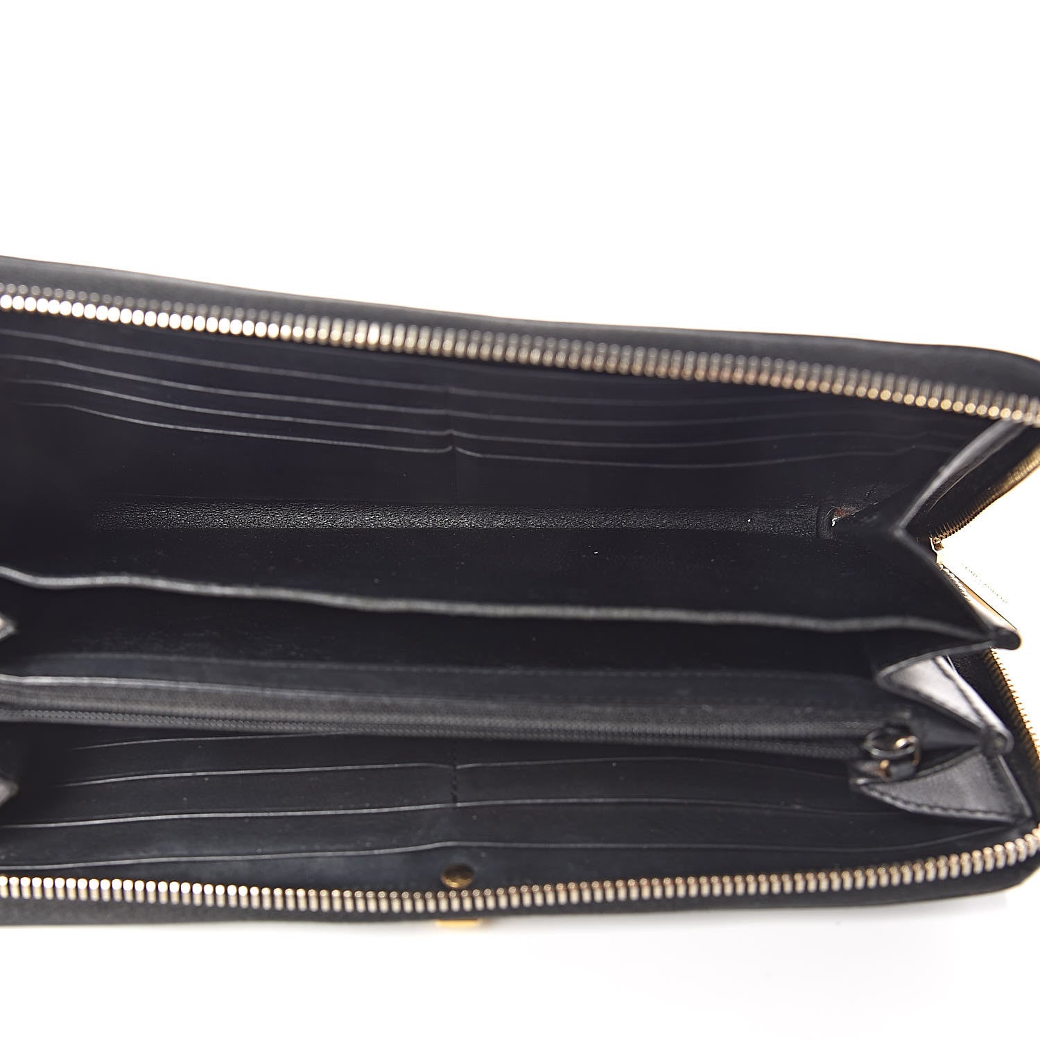Saint Laurent Calfskin Classic Y Ligne Zip Around Wallet Black 5 of 12