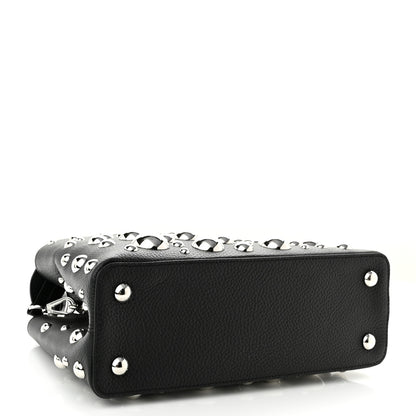 Louis Vuitton LV X YK Taurillon Brass Metal Dots Capucine MM Black 4 of 9