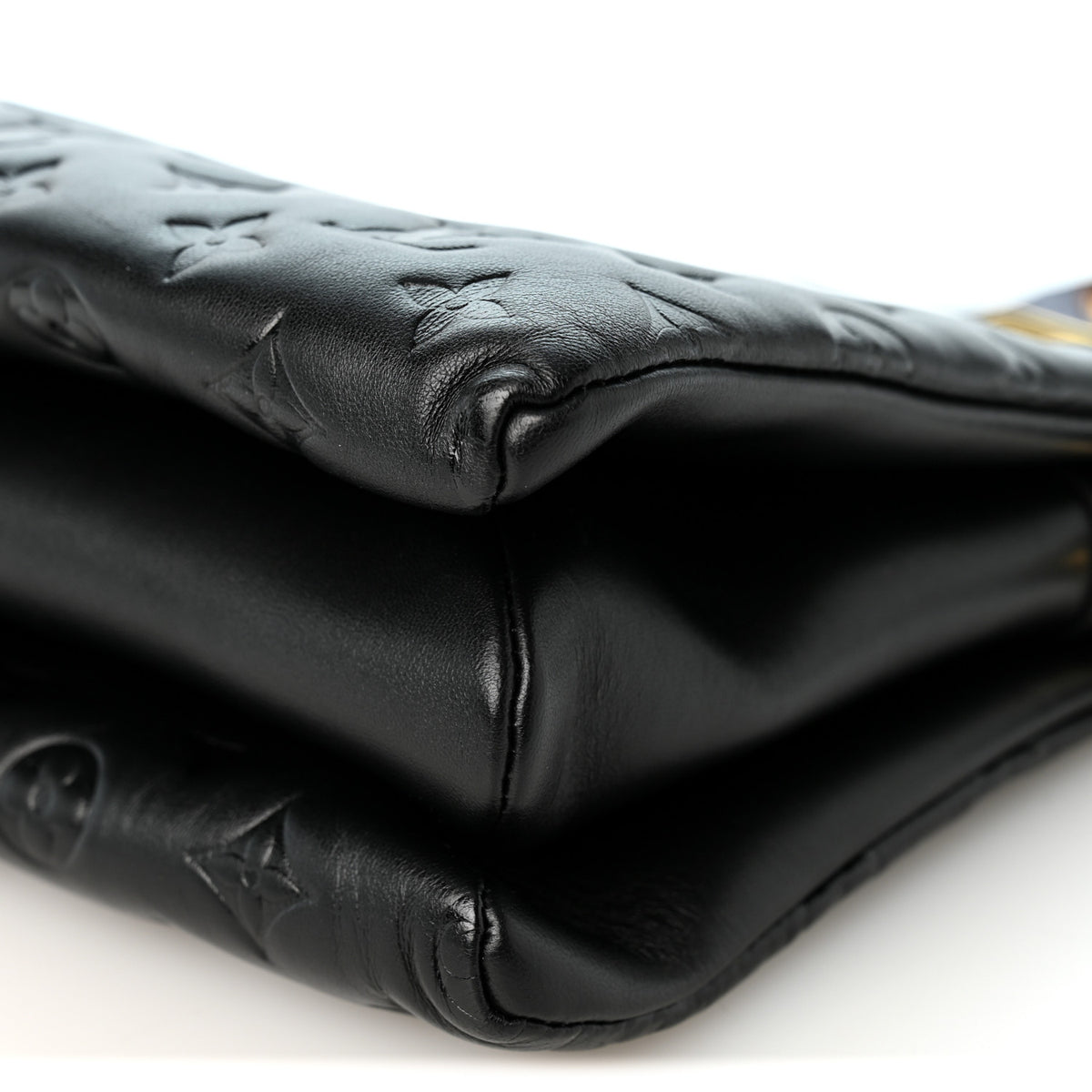 Louis Vuitton Lambskin Embossed Monogram Scarf Coussin PM Black 11 of 11