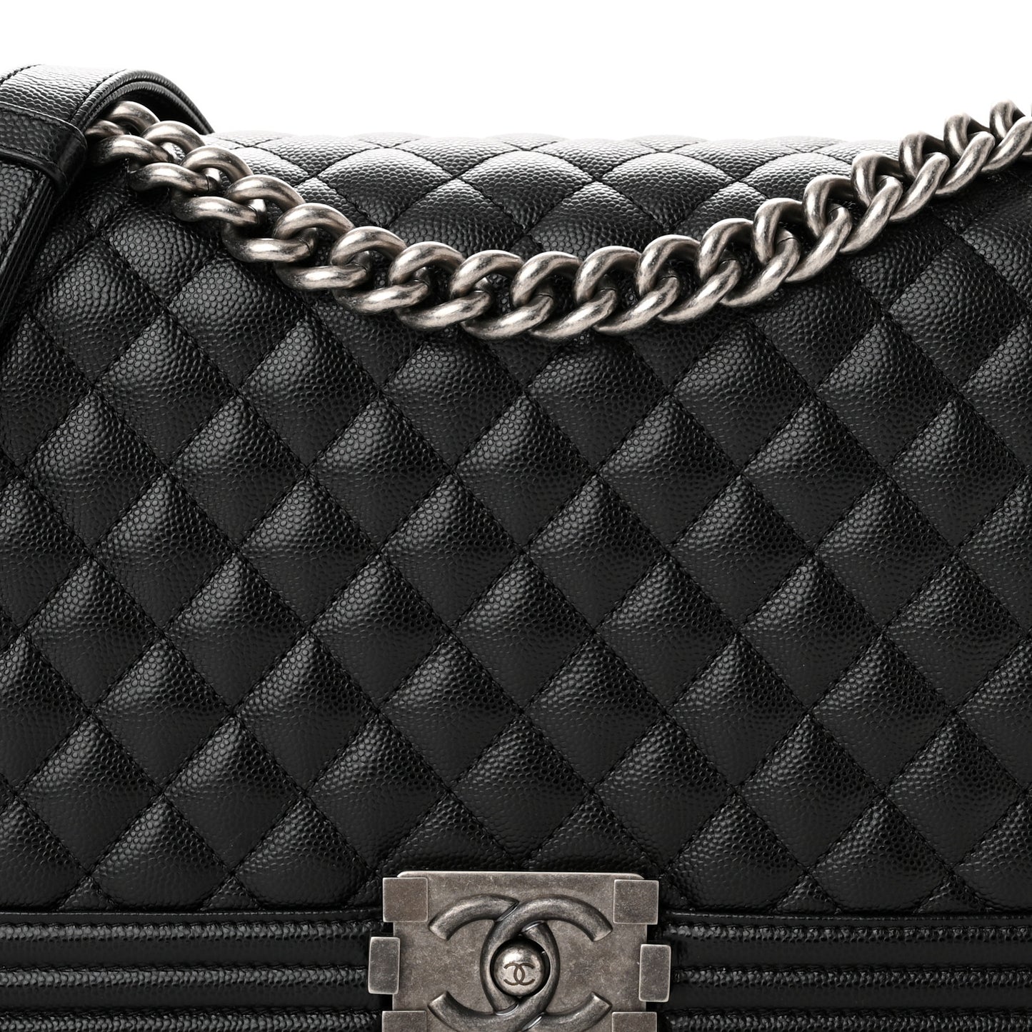 Caviar Quilted New Medium Boy Flap Black