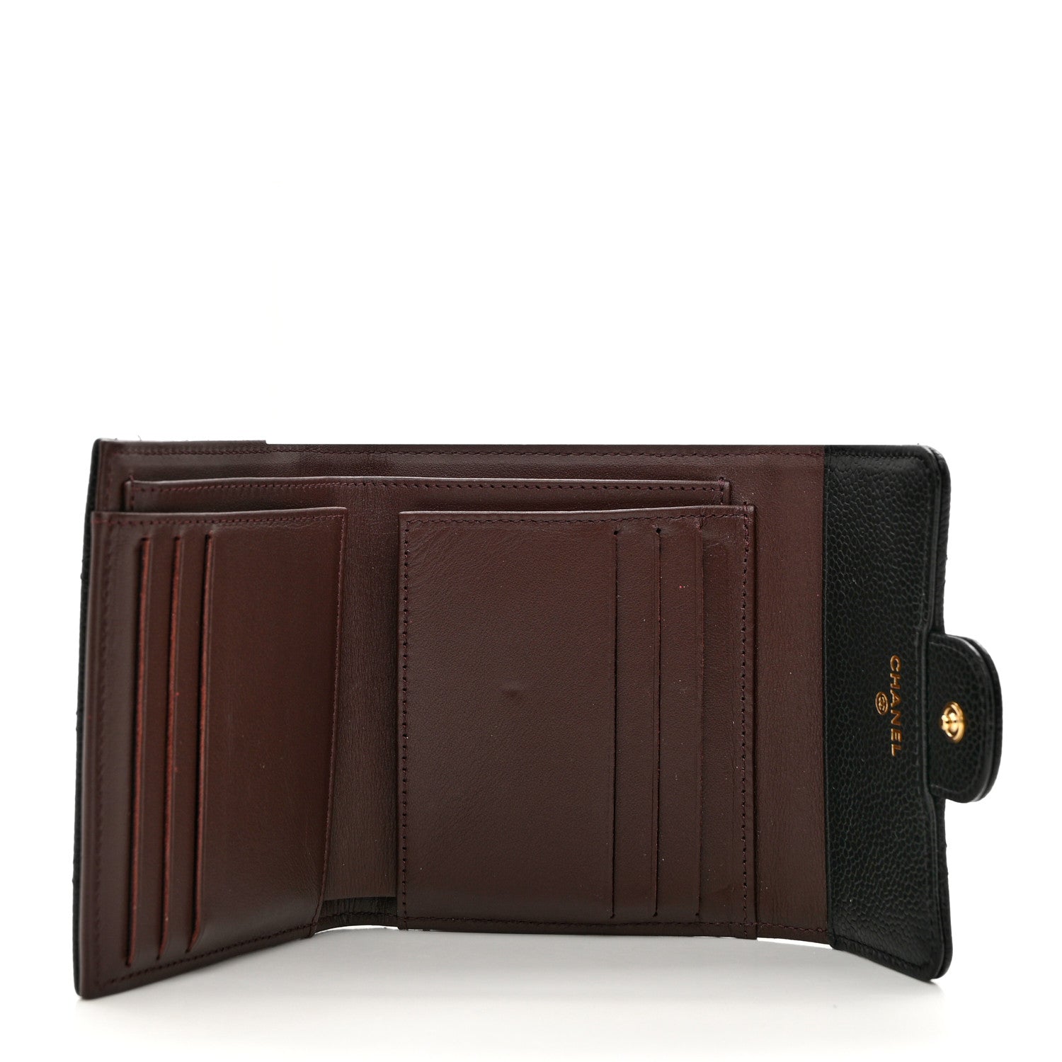 Chanel Caviar Quilted Compact Flap Wallet Black 5 of 9