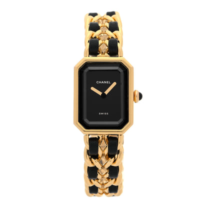Chanel Stainless Steel Lambskin 20mm Chain Premiere Quartz Watch Gold L 1 of 4