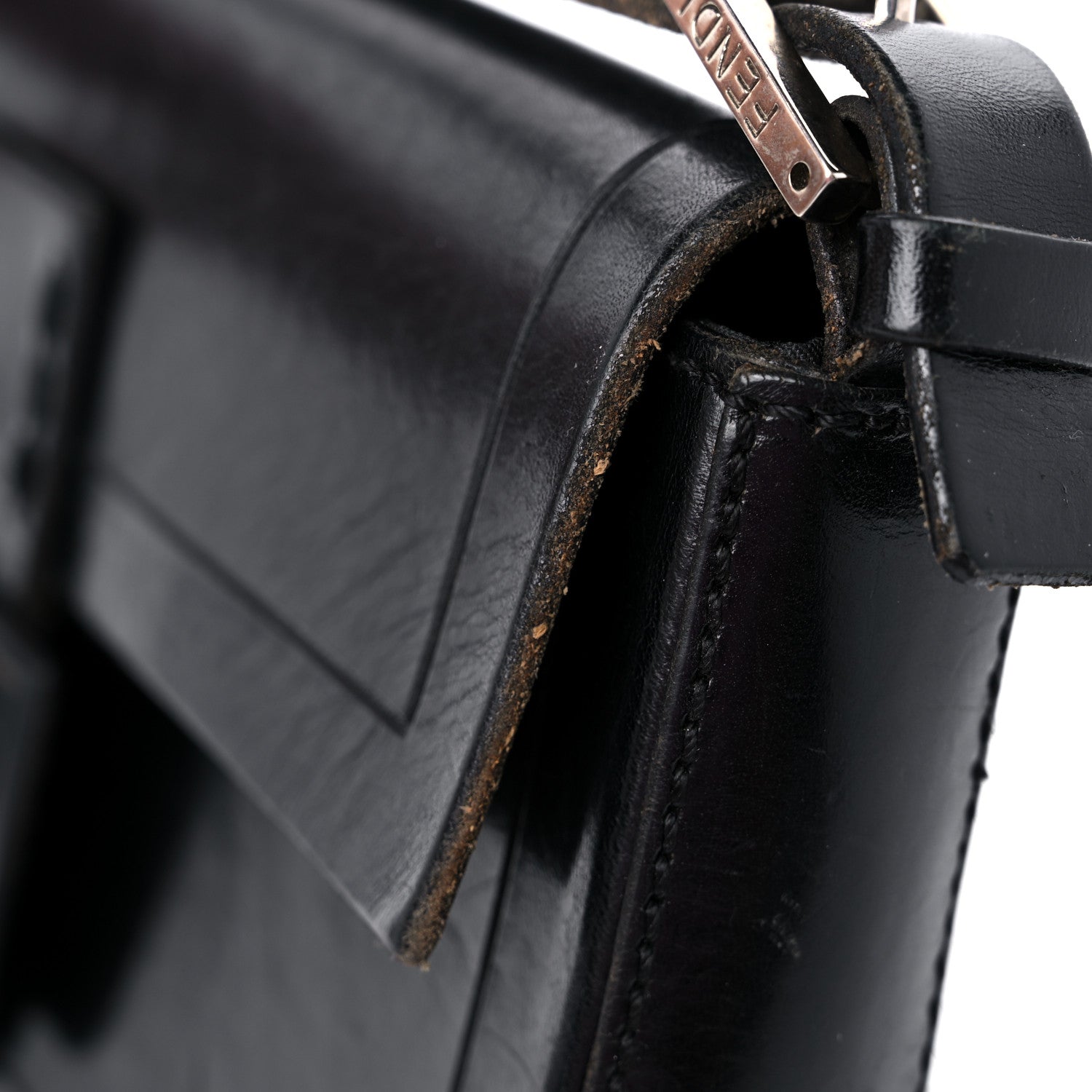 Fendi Calfskin Baguette Black 14 of 15