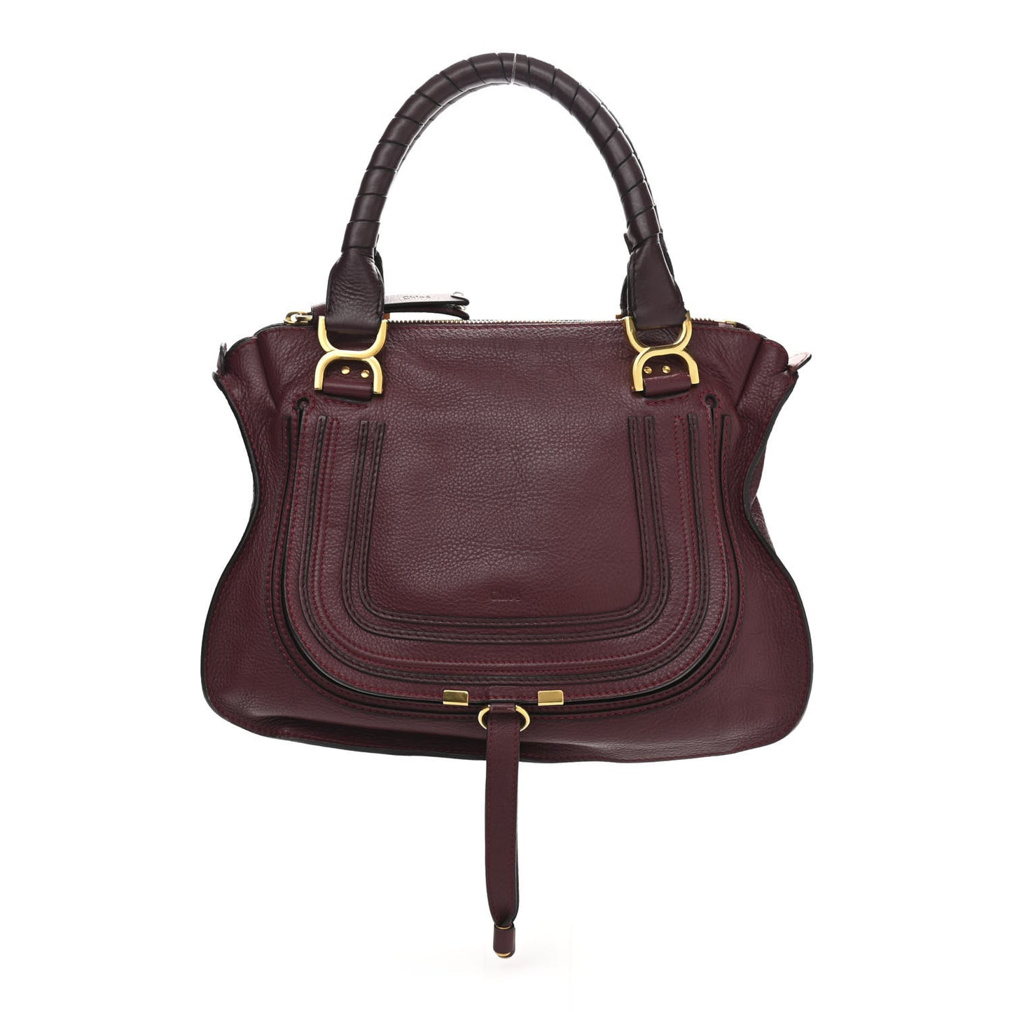 Calfskin Medium Marcie Satchel Dark Velvet
