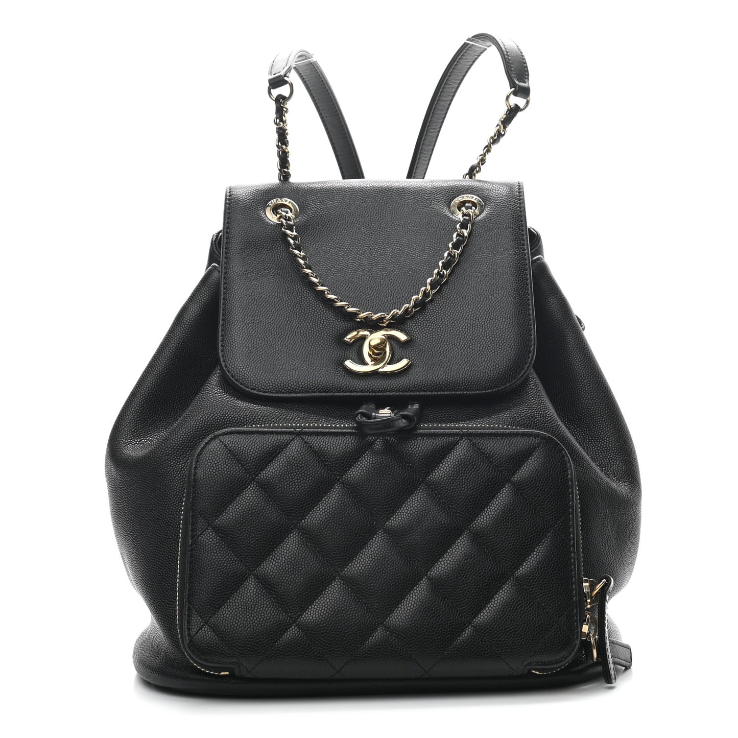 Caviar Quilted Business Affinity Backpack Black