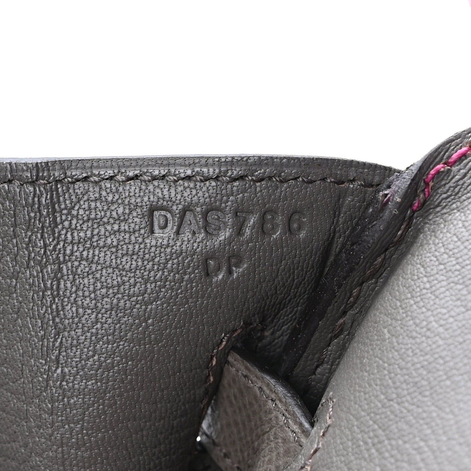 Hermes Epsom Horseshoe Birkin 30 Rose Poupre Etain 7 of 9