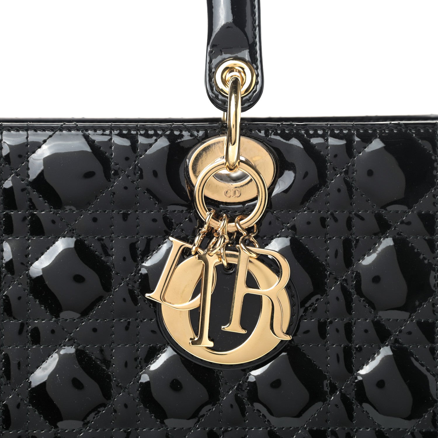 Christian Dior Patent Cannage Large Lady Dior Black 9 of 9