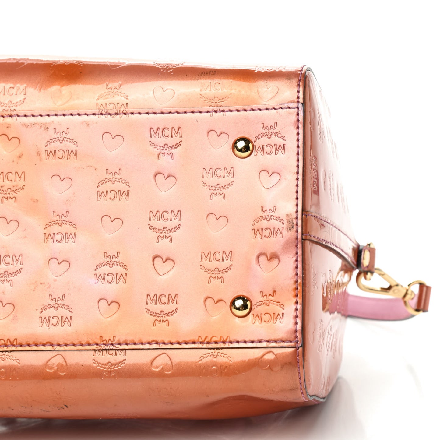 Patent Monogram Boston Bag Bronze
