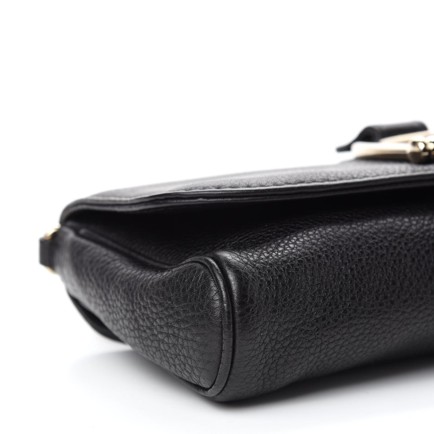 Calfskin Greenwich Chain Clutch Black