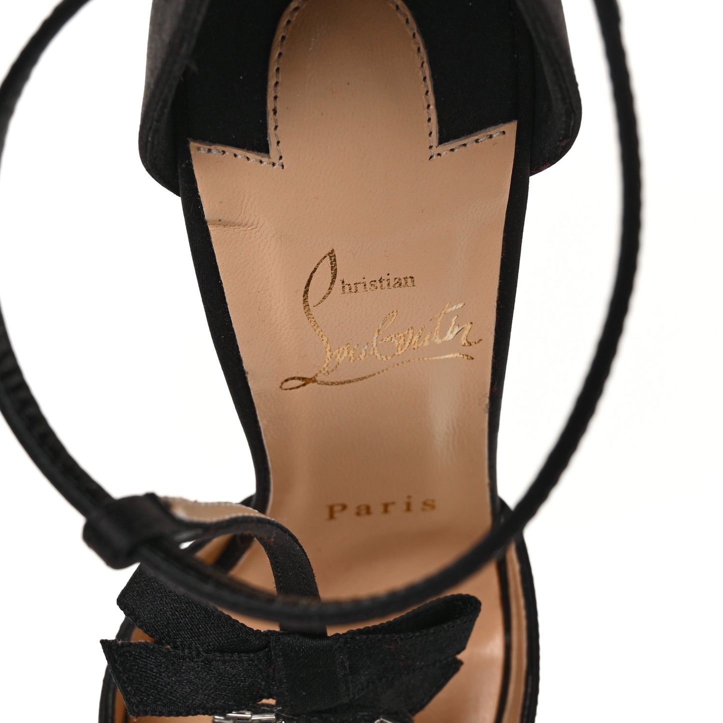 Satin Crystal Embellished Goyetta 100 Pumps 37 Black