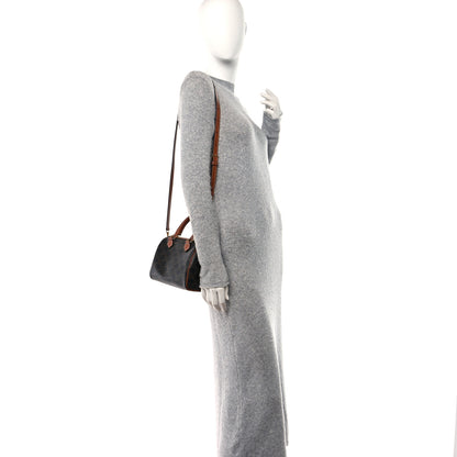 Celine Triomphe Canvas Calfskin Small Boston Bag Tan 2 of 13