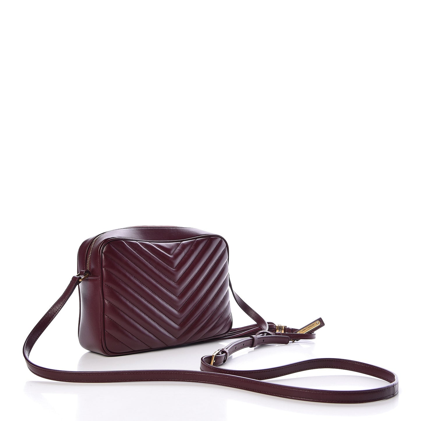 Calfskin Matelasse Monogram Lou Camera Bag Dark Legion Red