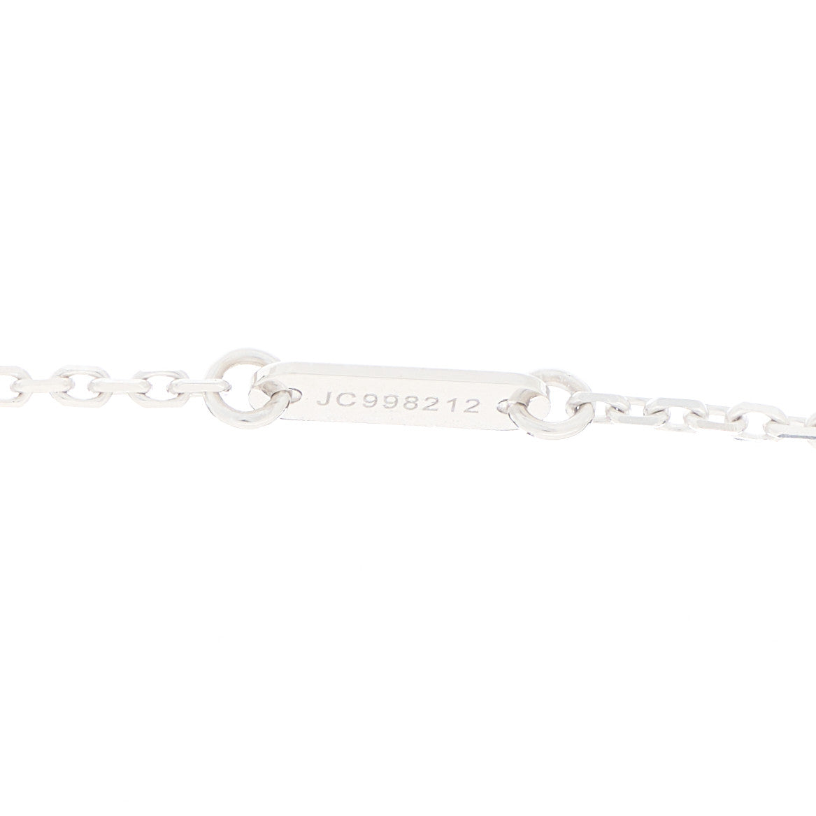 18K White Gold Diamond Sweet Alhambra Pendant Necklace