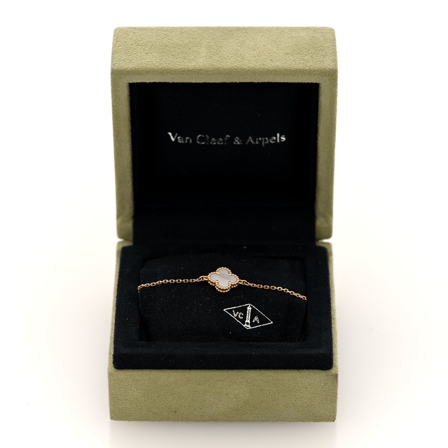 18K Yellow Gold Mother of Pearl Sweet Alhambra Bracelet