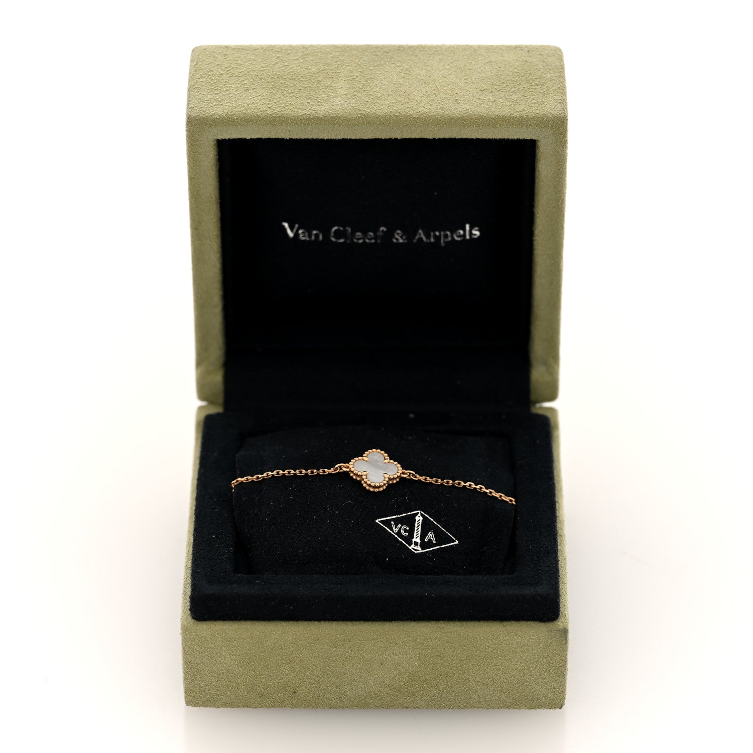 Van Cleef & Arpels 18K Yellow Gold Mother of Pearl Sweet Alhambra Bracelet 4 of 4