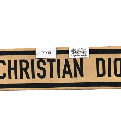 Christian Dior Silk Mizza Mitzah Scarf Beige Multicolor 3 of 3