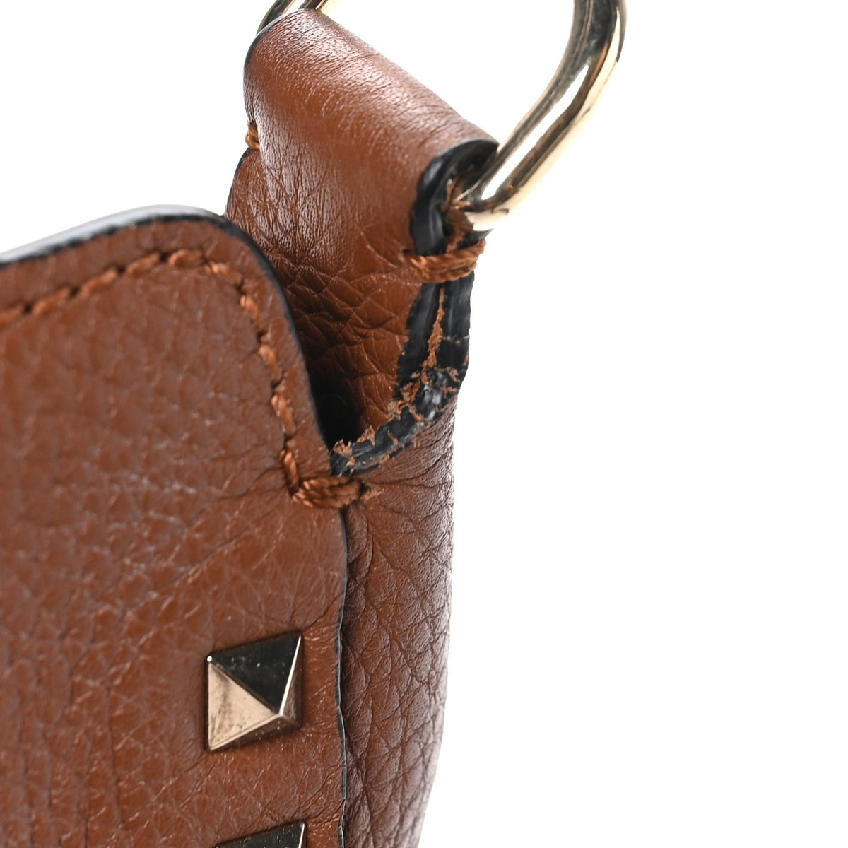 Valentino Garavani Pebbled Calfskin Small Rockstud Flip-Lock Messenger Bag Light Cuir 10 of 11