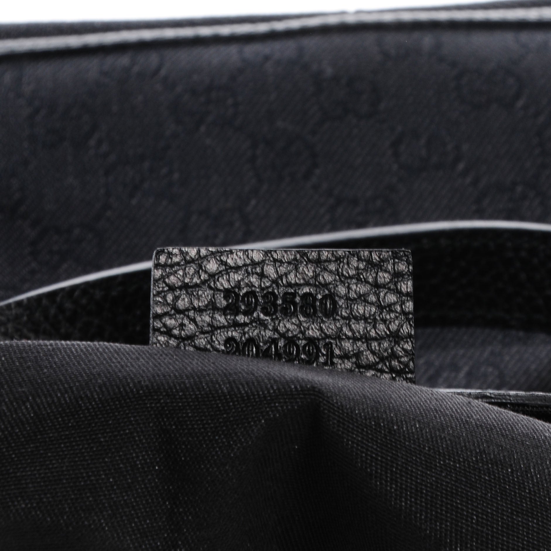 Gucci Denim Monogram Large Abbey Tote Black 7 of 7