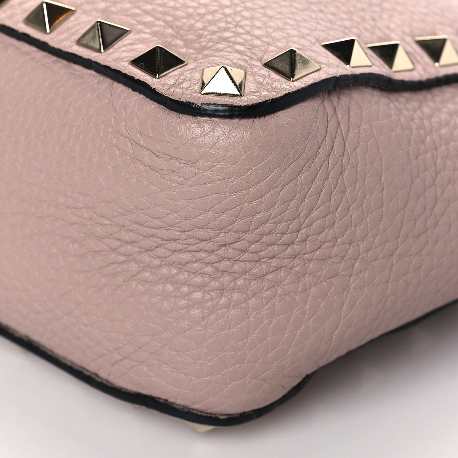 Valentino Garavani Pebbled Calfskin Mini Rockstud Flip-Lock Messenger Bag Poudre 9 of 9