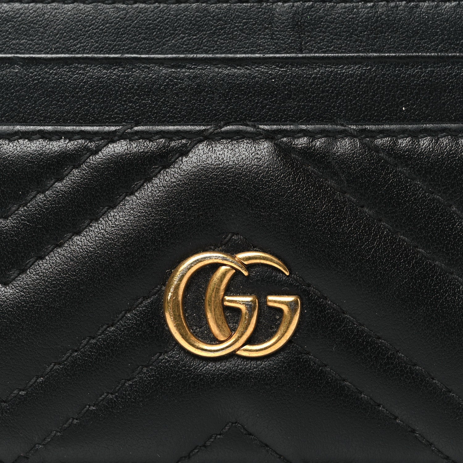 Gucci Calfskin Matelasse GG Marmont Card Holder Black 7 of 9