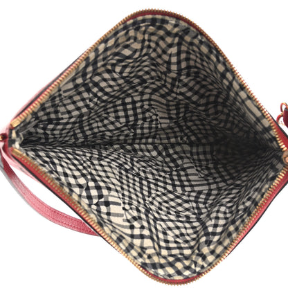 MCM Visetos Liz Shopper Tote Pouch Ruby Red 5 of 14