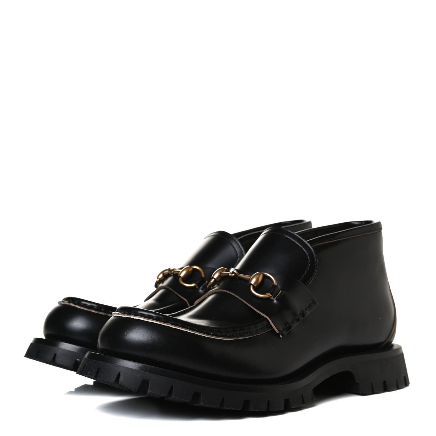 Gucci Cordovan Lux Mens Harald Horsebit Ankle Boots 9 Black 3 of 11