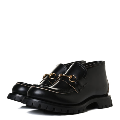 Gucci Cordovan Lux Mens Harald Horsebit Ankle Boots 9 Black 3 of 11