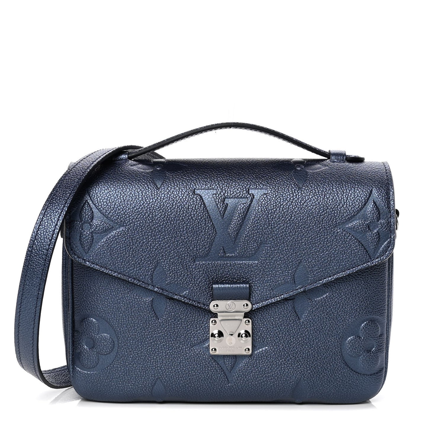 Metallic Empreinte Monogram Giant Pochette Metis Navy Nacre