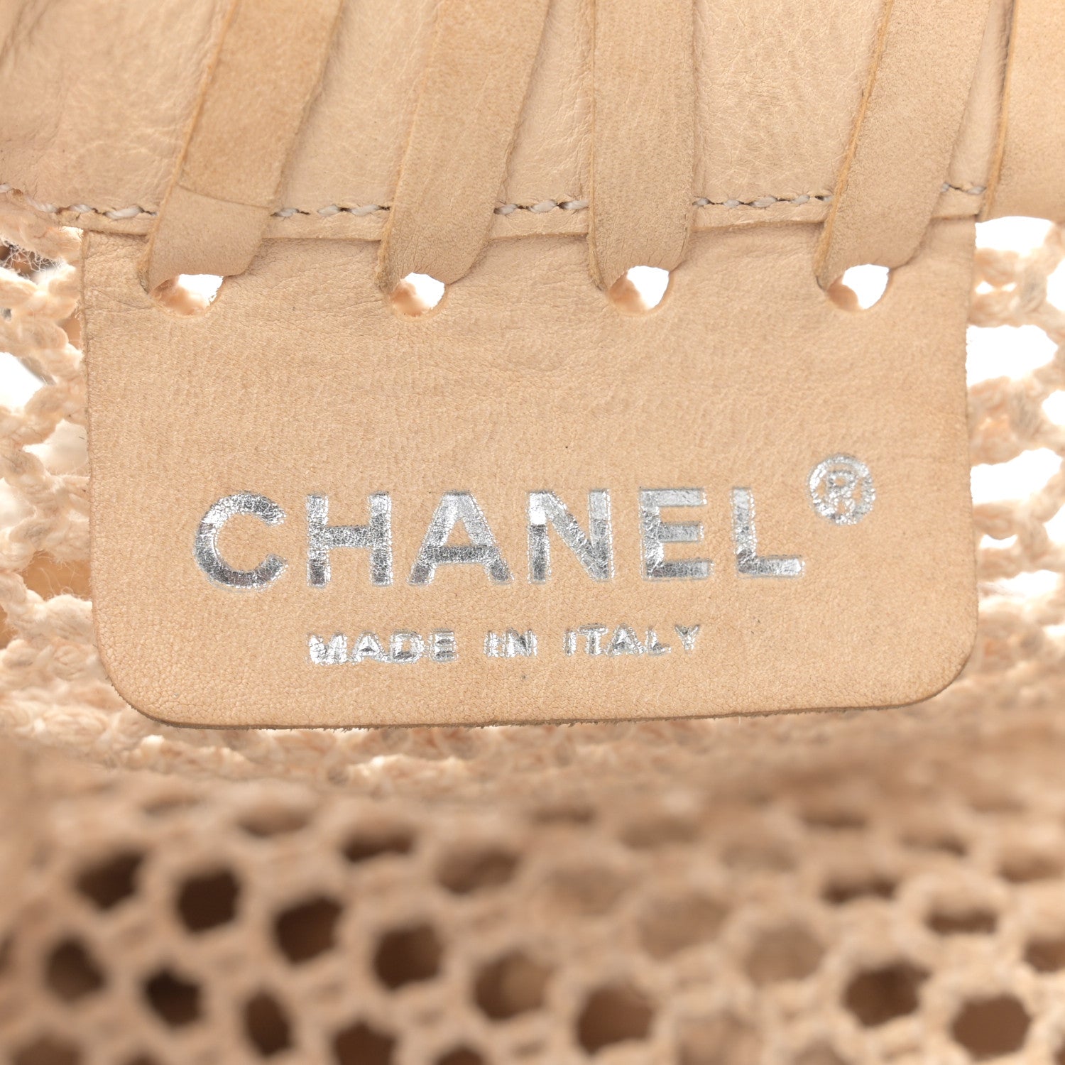 Chanel Calfskin Fringe Large La Madrague Tote Dark White 6 of 14