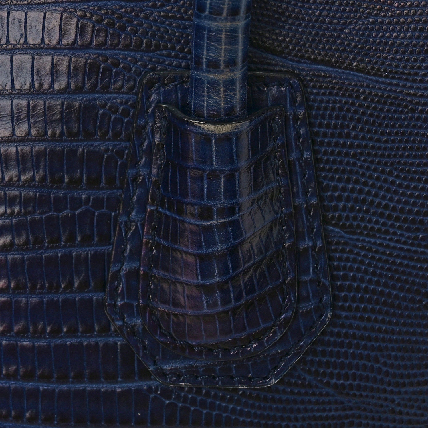 Givenchy Calfskin Lizard Embossed Small Antigona Deep Blue 12 of 12