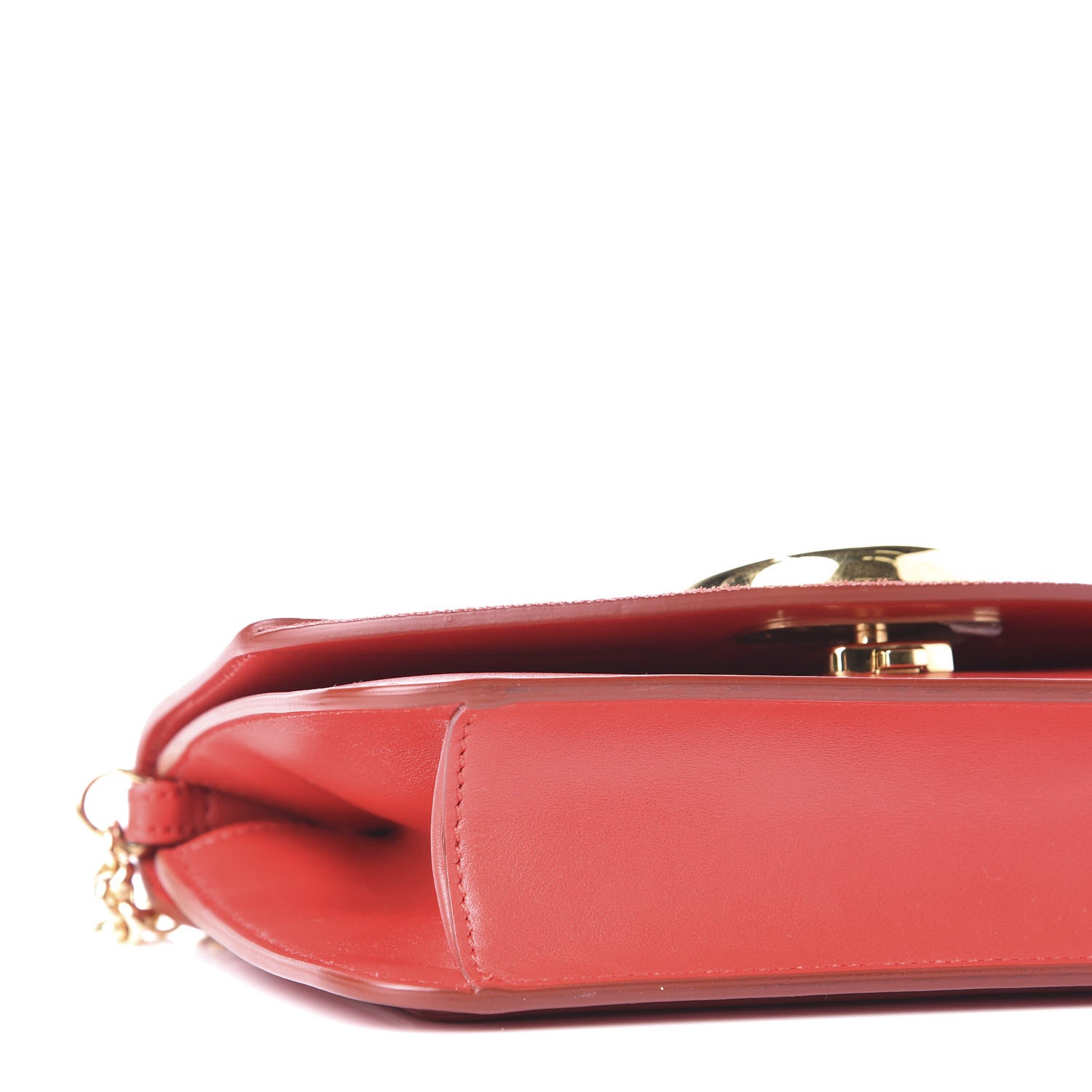 Chloe Calfskin Suede C Clutch With Chain Plaid Red 6 of 10