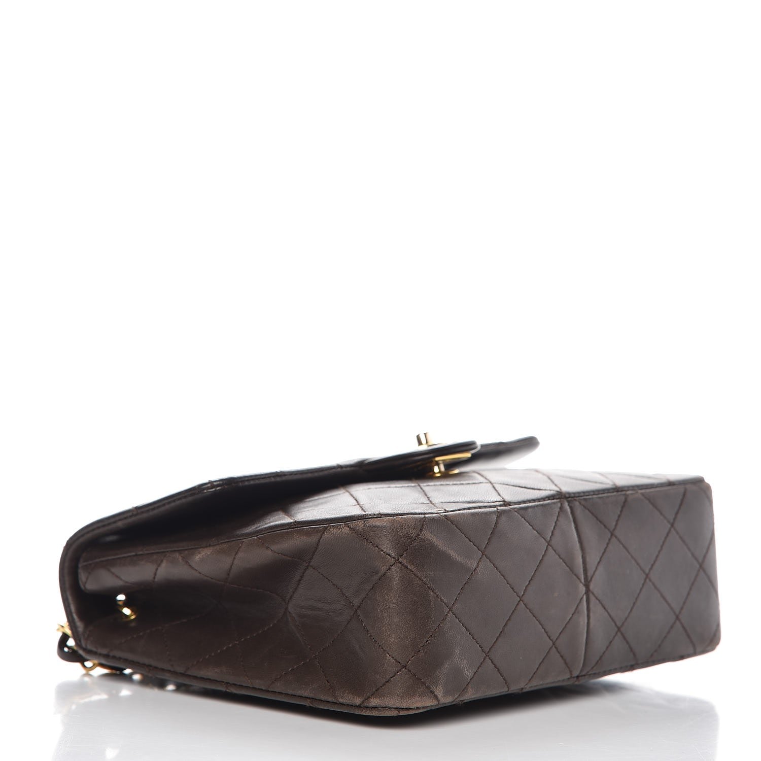 Chanel Lambskin Quilted Small Single Flap Brown 4 of 14