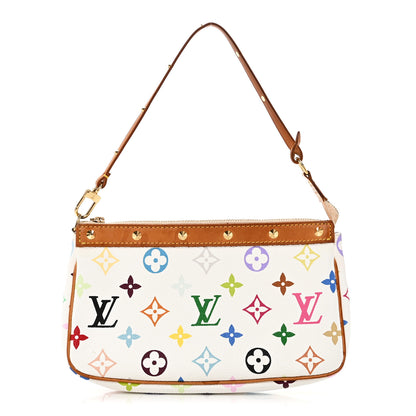 Louis Vuitton Monogram Multicolor Pochette Accessories White 1 of 9
